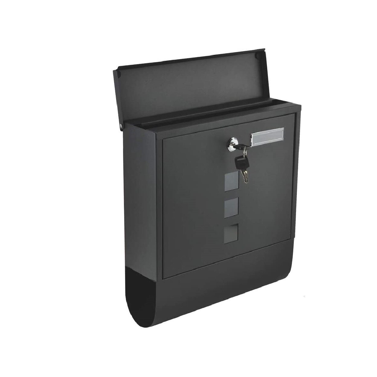 Cutie postala, Zola®, metal, cu loc pentru ziar, neagra, 10x30.7x34cm