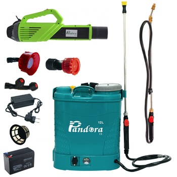 Set Pompa stropit electrica Pandora 12L model nou cu Atomizor electric si Set Lance extensibila inox 280cm Set Pompa stropit electrica Pandora 12L model nou cu Atomizor electric si Set Lance extensibila inox 280cm