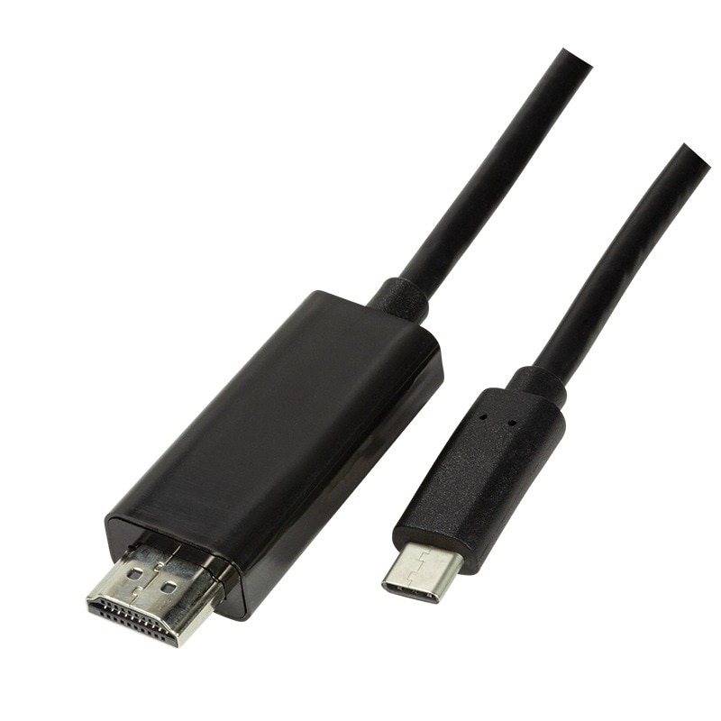 Cablu video Logilink UA0329, adaptor USB 3.1 Type-C tata la HDMI tata, 1.8m, Negru