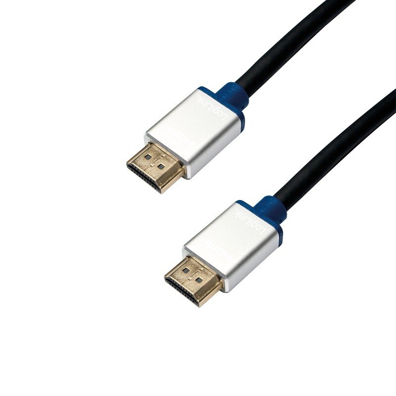 Cablu video Logilink BHAA50, adaptor HDMI tata la HDMI tata, carcasa aluminiu, 5m, Negru