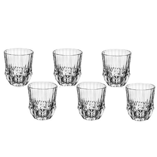 Set 6 pahare sticla de whisky, LN20, Borgonovo, 220 ml