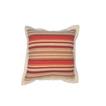 Perna decorativa dantela 43 x 43 cm, Nichita Impex, caramiziu/portocaliu Perna decorativa dantela 43 x 43 cm, Nichita Impex, caramiziu/portocaliu