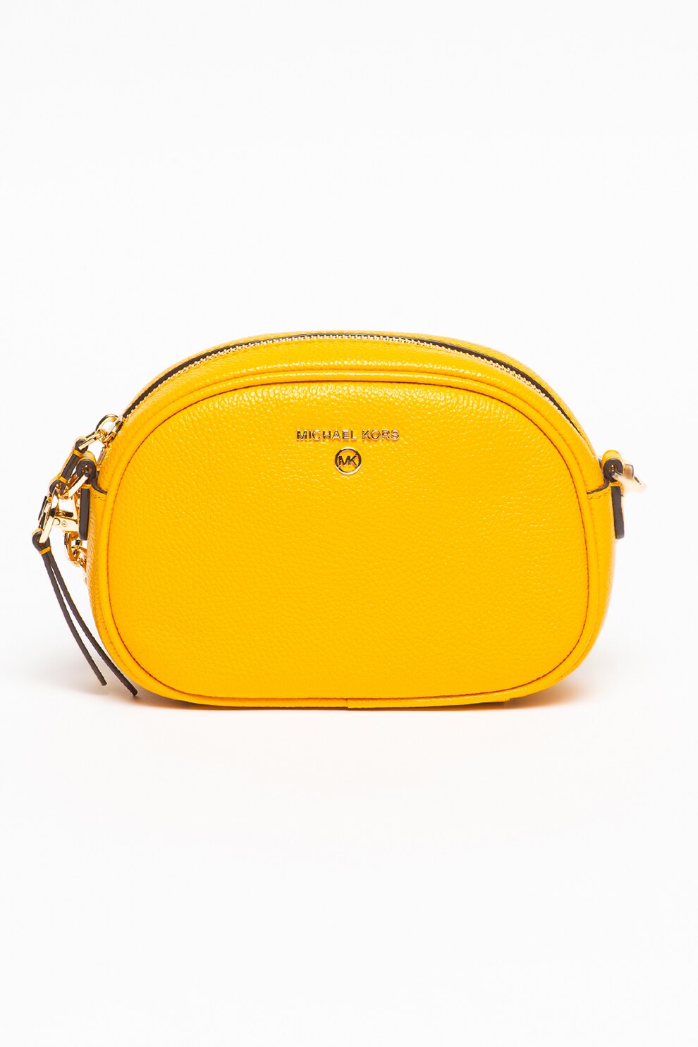 Michael Kors, Geanta crossbody de piele Jet Set, Ocru