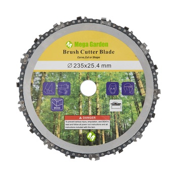 Disc pentru Motocoasa cu Lant de Drujba, 235mm, MegaGarden, pentru orice tip de vegetatie, Disc pentru Motocoasa cu Lant de Drujba, 235mm, MegaGarden, pentru orice tip de vegetatie,