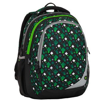 Rucsac Fete/Baieti, Bagmaster, MAXVELL 8 B, Negru/Verde/Alb, 2 Compartimente, 42 x 32 x 23 cm Rucsac Fete/Baieti, Bagmaster, MAXVELL 8 B, Negru/Verde/Alb, 2 Compartimente, 42 x 32 x 23 cm