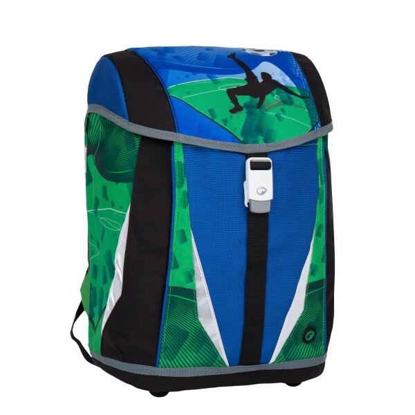 Rucsac Fete/Baieti, Bagmaster, POLO 7 B, Albastru/Verde/Negru, 2 Compartimente, 40 x 29 x 19 cm