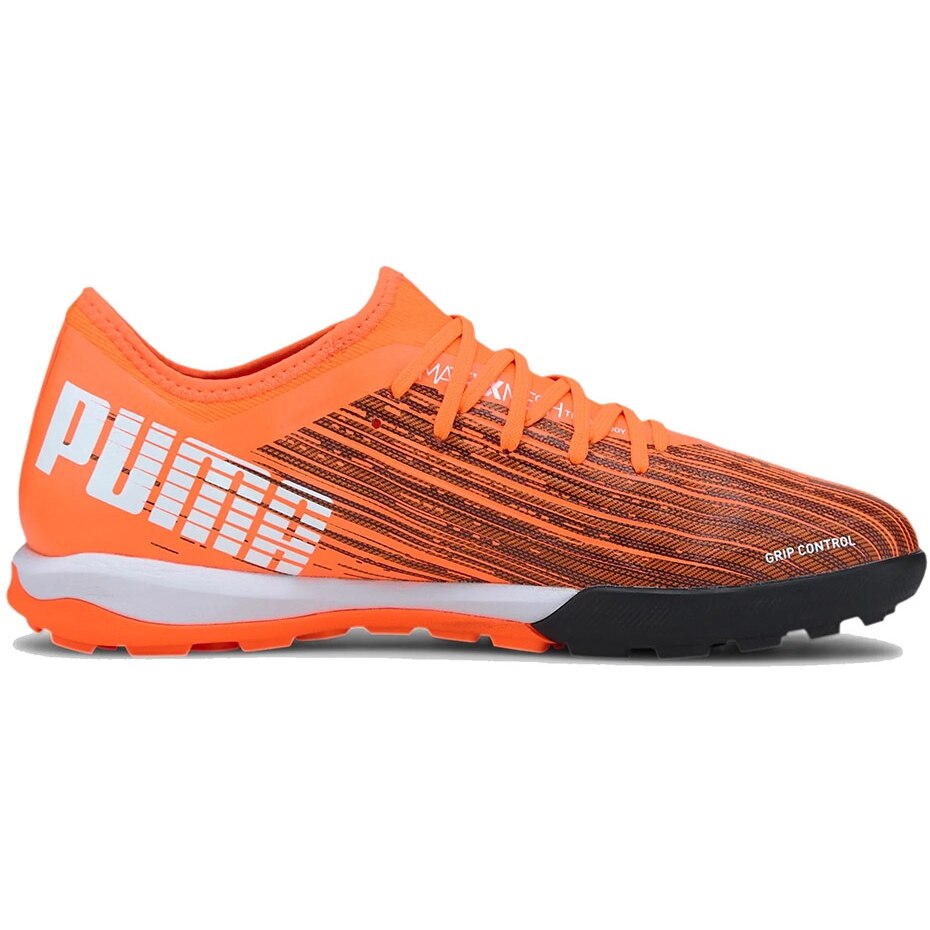 Puma, Pantofi cu logo, pentru fotbal Ultra 3.1, Oranj mandarina/Alb/Negru