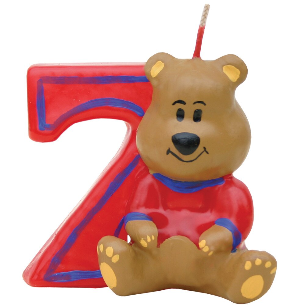 Lumanare zi de nastere ursulet numarul 7