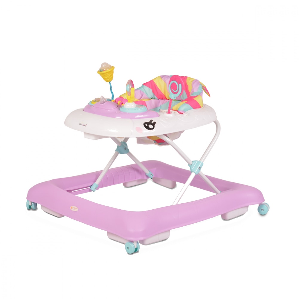 Premergator cu panou muzical si lumini Cangaroo Unicorn Purple