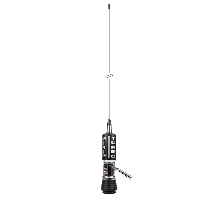 Антена CB LEMM MiniTurbo AT-1002 PL, Дължина 110 см, Усилване 2dB, 26.5-27.5Mhz, 200W, Без кабел, Произведена в Италия