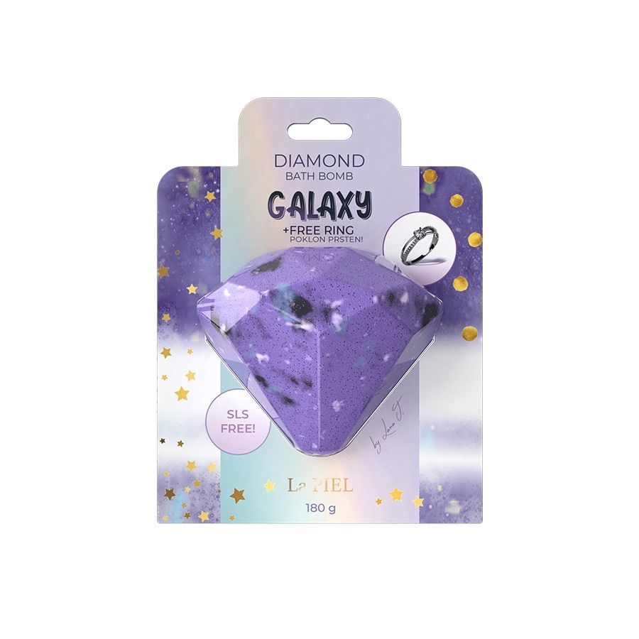 Bomba de baie, La PIEL, Galaxy, Aroma condimentata, Inel cadou inclus, Multicolor, 180 g