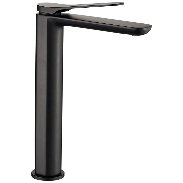 Смесител за мивка Rea Creek Black Mat High, Черен, Месинг, Висок