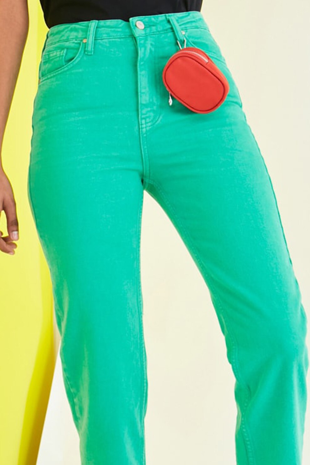 Trendyol, Blugi bootcut cu terminatie franjurata, Verde