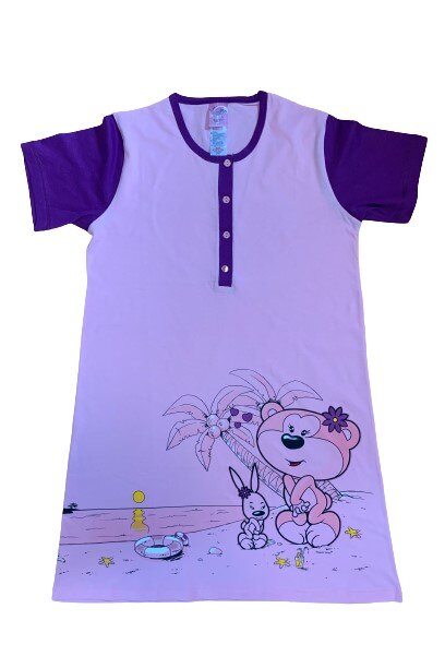 Camasa de noapte, Vienetta Secret, desene,M, Roz/Mov, 38