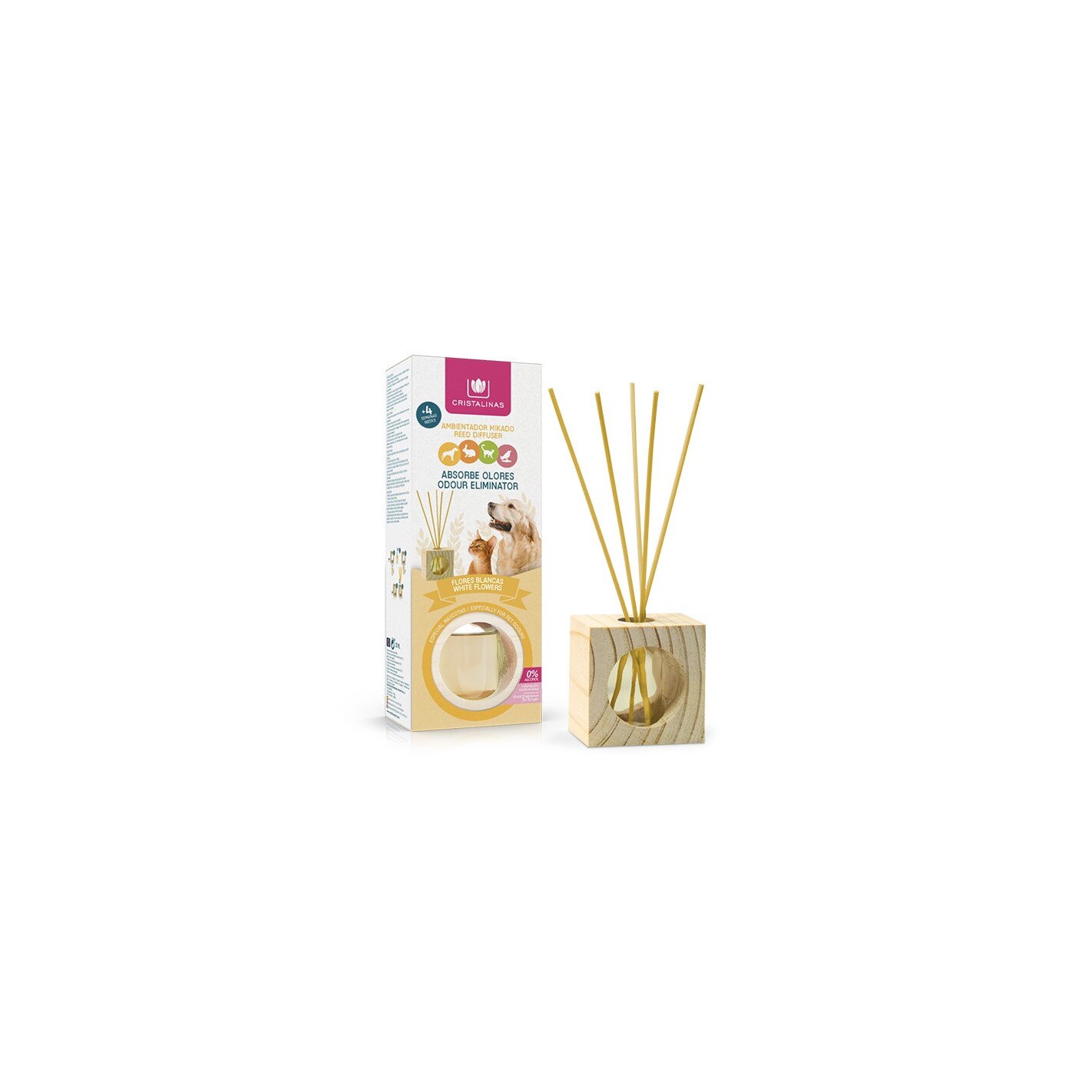 Odorizant 0% alcool „Absoarbe mirosurile”, Flori albe 30 ml