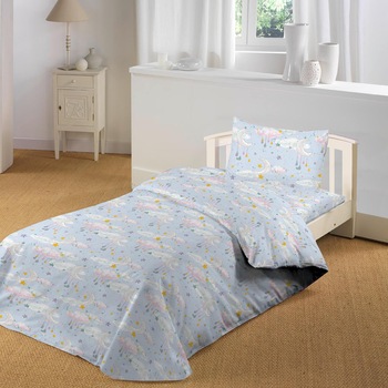 Lenjerie pat copii Mappy Moon & Clouds, 3 piese Lenjerie pat copii Mappy Moon & Clouds, 3 piese