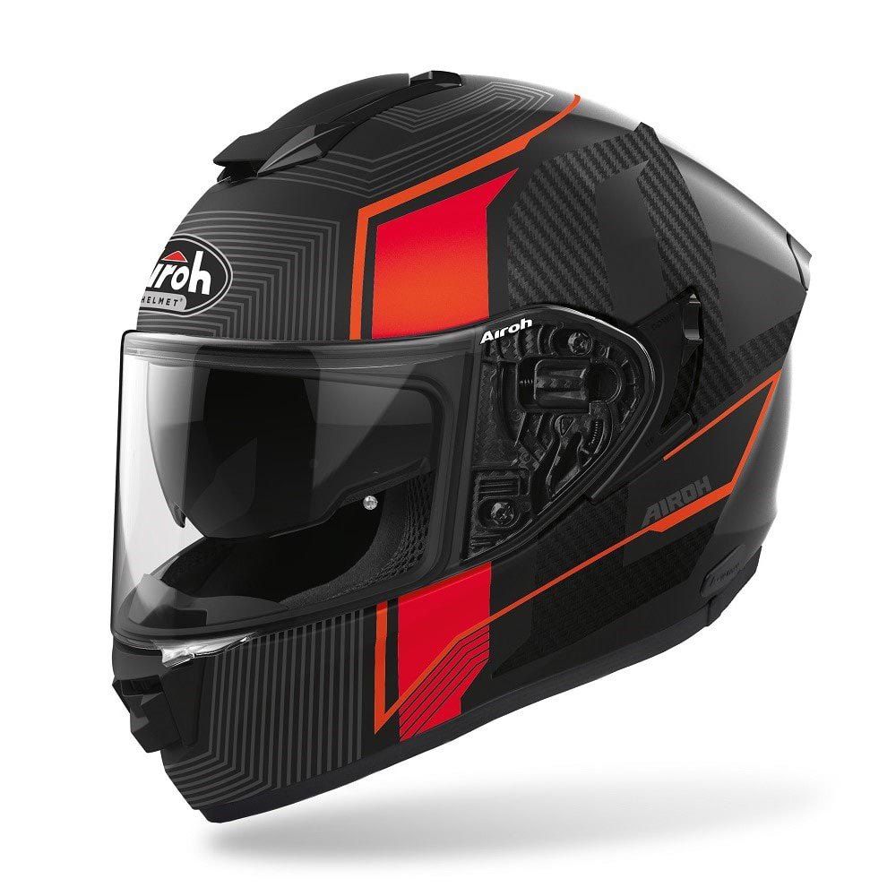 Casca pentru motociclete/scutere, Airoh, St 501 Alpha, HPC, Rosu/Negru