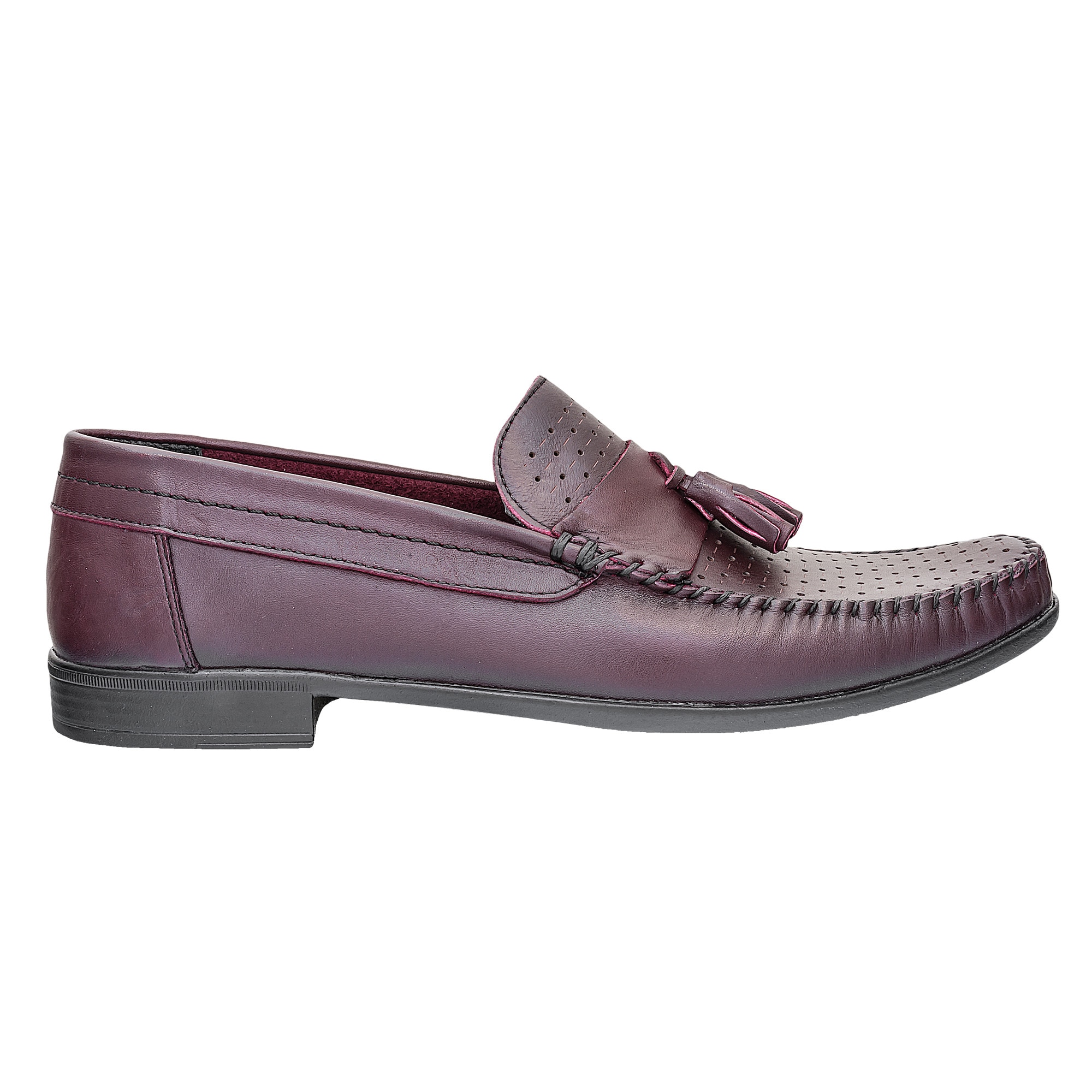 Pantofi barbati, Caspian, Cas-690-L, casual, piele naturala, Bordo