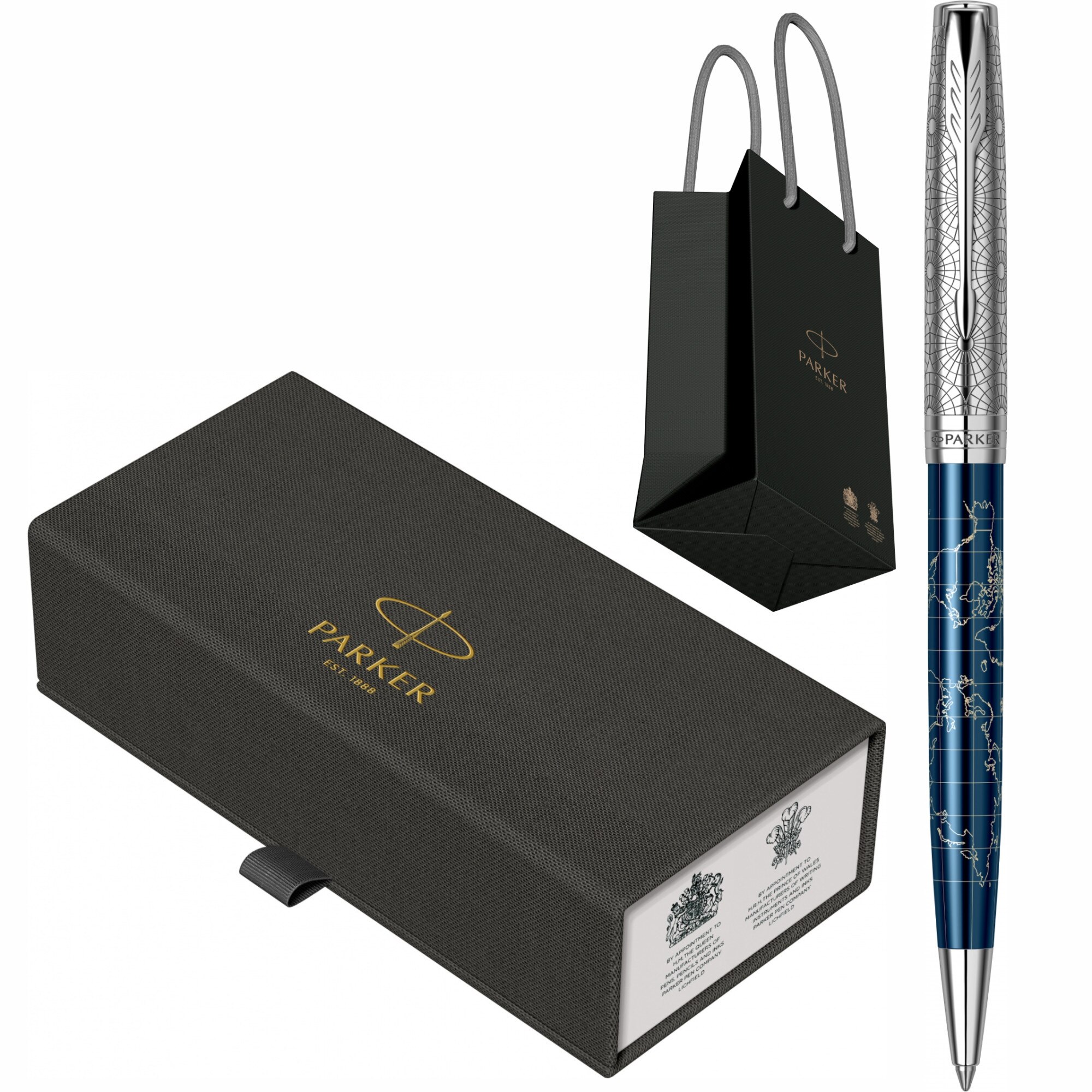 Pix Parker Sonnet Royal SE Atlas Blue Silver PDT cu punga Parker