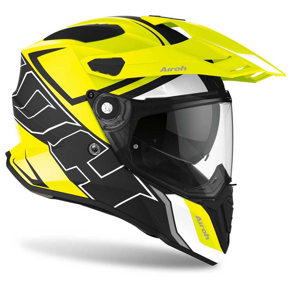 Casca pentru motociclete/scutere, Airoh, Commander Duo, HPC, Galben/Negru