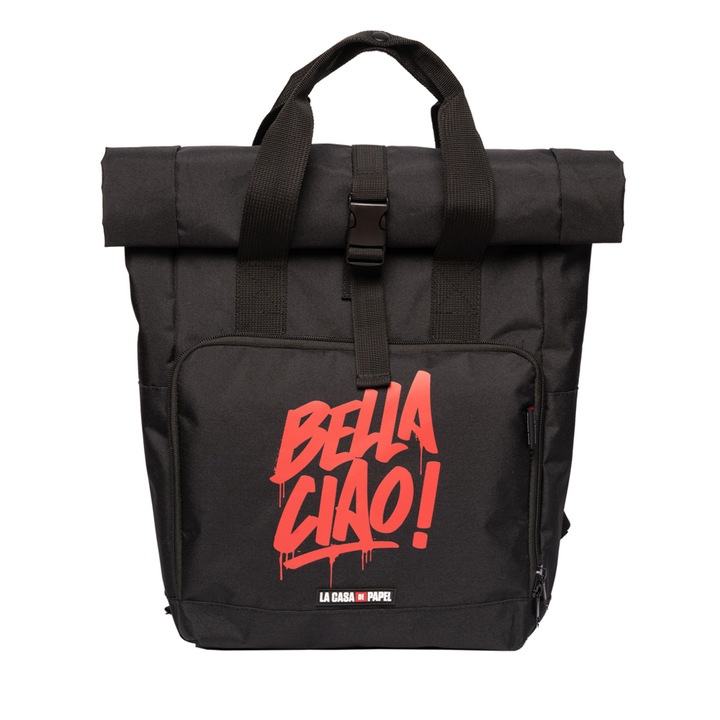 Bella Ciao Hátizsák, 43x42x15 cm, fekete