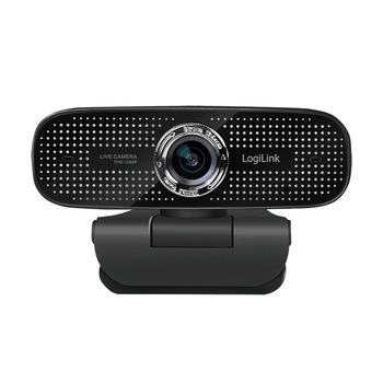Camera Web Logilink Full-HD UA0378 cu rezolutie video 1920x1080, microfon dual, Negru Camera Web Logilink Full-HD UA0378 cu rezolutie video 1920x1080, microfon dual, Negru