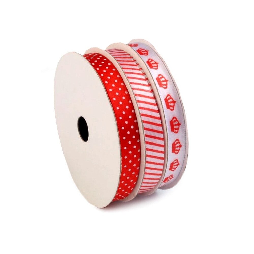 Set panglici decorative mix alb rosu, 3×4.5 m