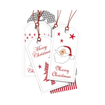 Set 6 buc etichete pentru cadouri de Craciun, alb/rosu, 8x4 cm, HERMA, H15275 Set 6 buc etichete pentru cadouri de Craciun, alb/rosu, 8x4 cm, HERMA, H15275