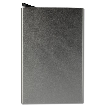 Portcard din aluminiu Lerods cu protectie RFID, capacitate 8 carduri, culoare gri Portcard din aluminiu Lerods cu protectie RFID, capacitate 8 carduri, culoare gri