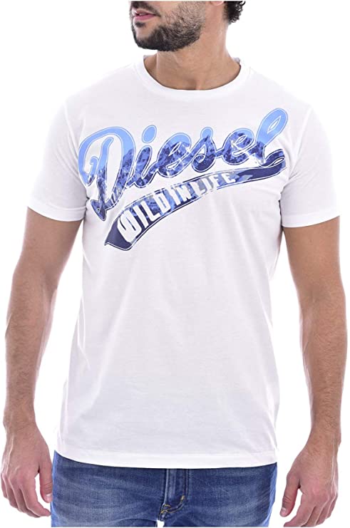 Tricou , Diesel , Regular fit, Alb