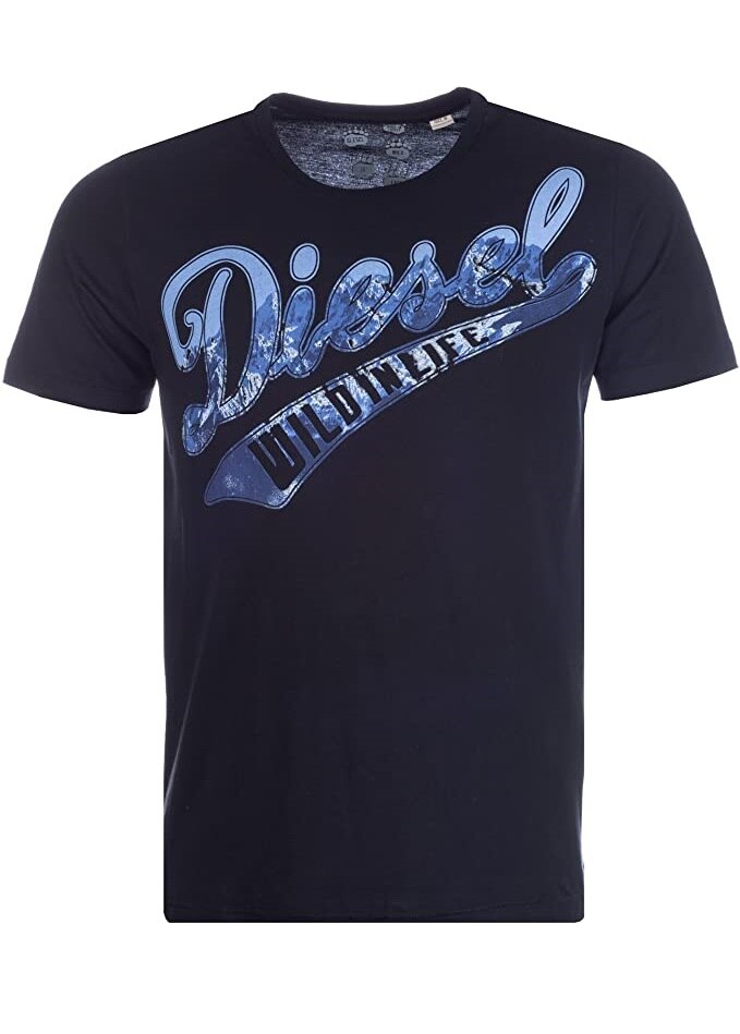 Tricou , Diesel , Regular fit, Negru