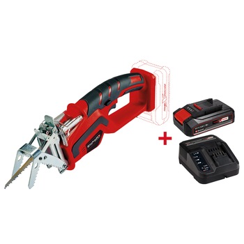 Ferastrau electric pe acumulator pentru taiat crengi Einhell PXC GE-GS 18 Li Solo, lama 15 cm, taiere cu/fara suport crengi 7 cm/9 cm + Starter Kit Einhell PXC 18V 2,5Ah, max 720 W Ferastrau electric pe acumulator pentru taiat crengi Einhell PXC GE-GS 18 Li Solo, lama 15 cm, taiere cu/fara suport crengi 7 cm/9 cm + Starter Kit Einhell PXC 18V 2,5Ah, max 720 W