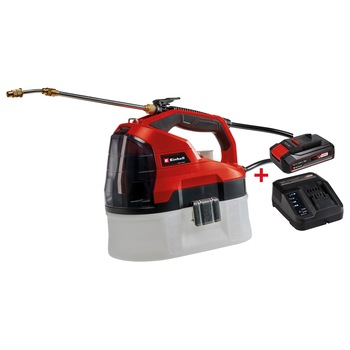 Pulverizator pe acumulator Einhell PXC GE-WS 18/35 Li-Solo, volum curgere 60l/h, rezervor 3.8 l, presiune max. 3.5 bar, lungime furtun 140 cm + Starter Kit Einhell PXC 18V 2,5Ah, max 720 W Pulverizator pe acumulator Einhell PXC GE-WS 18/35 Li-Solo, volum curgere 60l/h, rezervor 3.8 l, presiune max. 3.5 bar, lungime furtun 140 cm + Starter Kit Einhell PXC 18V 2,5Ah, max 720 W