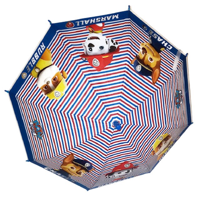 Umbrela, Paw Patrol, alba cu dungi albastre