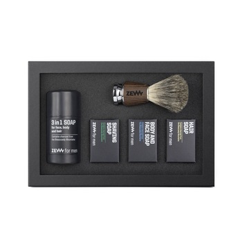 Set pentru barbierit Barber’s ZEW FOR MEN: pamatuf + sapun natural pentru barbierit + sapun pentru fata si corp + sapun pentru par + sapun 3 in 1 Set pentru barbierit Barber’s ZEW FOR MEN: pamatuf + sapun natural pentru barbierit + sapun pentru fata si corp + sapun pentru par + sapun 3 in 1
