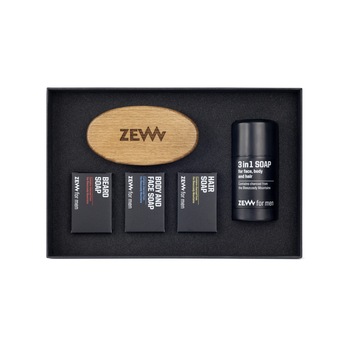 SetThe Bearded Man’s ZEW FOR MEN: perie pentru barba + sapun pentru barba + sapun pentru par + sapun pentru fata si corp + sapun 3 in 1 SetThe Bearded Man’s ZEW FOR MEN: perie pentru barba + sapun pentru barba + sapun pentru par + sapun pentru fata si corp + sapun 3 in 1