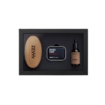 Set The simple Lumberjack ZEW FOR MEN: ulei pentru barba + perie profesionala pentru barba + sapun natural pentru barba + sapuniera Set The simple Lumberjack ZEW FOR MEN: ulei pentru barba + perie profesionala pentru barba + sapun natural pentru barba + sapuniera