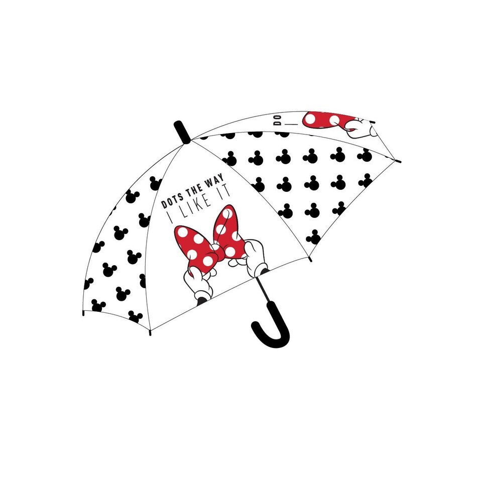 Umbrela, Minnie Mouse, transparenta cu funfita