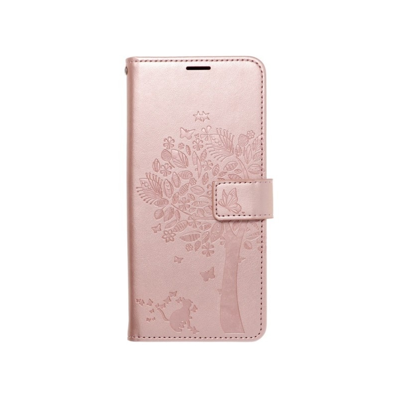 Husa Flip Cover Forcell Mezzo Compatibila Cu Samsung Galaxy A72, Model Tree Rose Gold