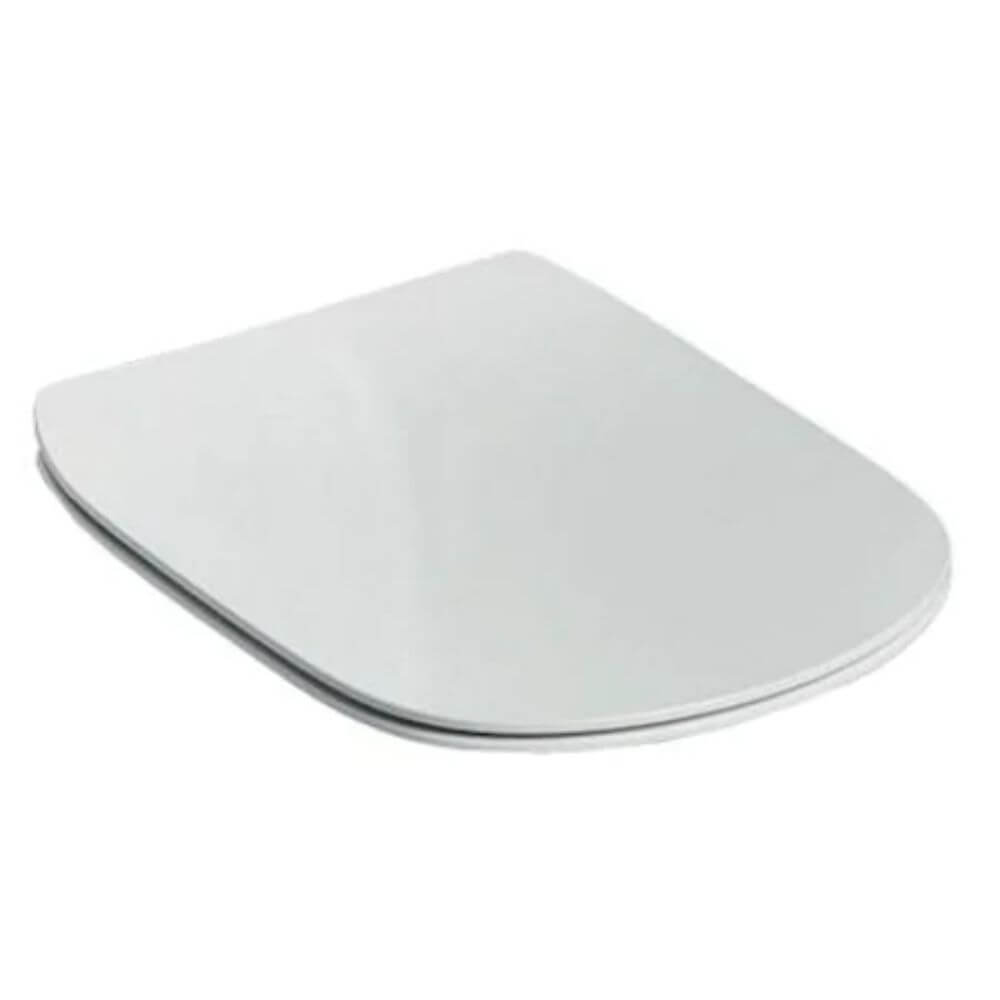 Capac WC cu Inchidere Lenta Ideal Standard Wand Tesi Slim, 40x30x10 cm, Acrilic Alb