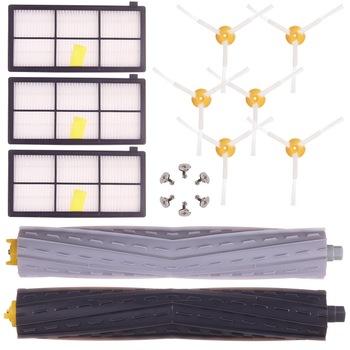 Kit accesorii iRobot Roomba pentru seria 800 900: Filtru 3 buc + Perie tambur + Perie pentru par + Perie laterala 6 buc Kit accesorii iRobot Roomba pentru seria 800 900: Filtru 3 buc + Perie tambur + Perie pentru par + Perie laterala 6 buc