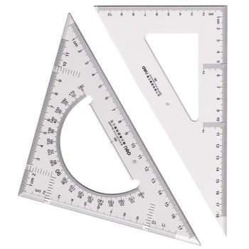 Set 2 echere 40 de cm cu raportor si florar Deli Set 2 echere 40 de cm cu raportor si florar Deli