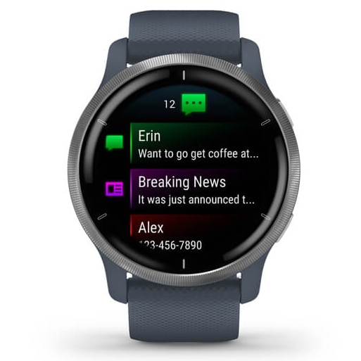 Smartwatch Garmin Venu 2, Blue Granite/Silver - eMAG.ro