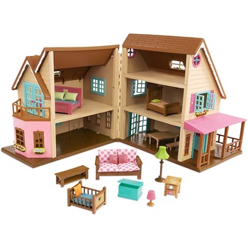 Casa animalelor din padure Camomille Imaginarium Large Cottage House, cu lumini, 20 de accesorii, pentru papusi si animalute Casa animalelor din padure Camomille Imaginarium Large Cottage House, cu lumini, 20 de accesorii, pentru papusi si animalute