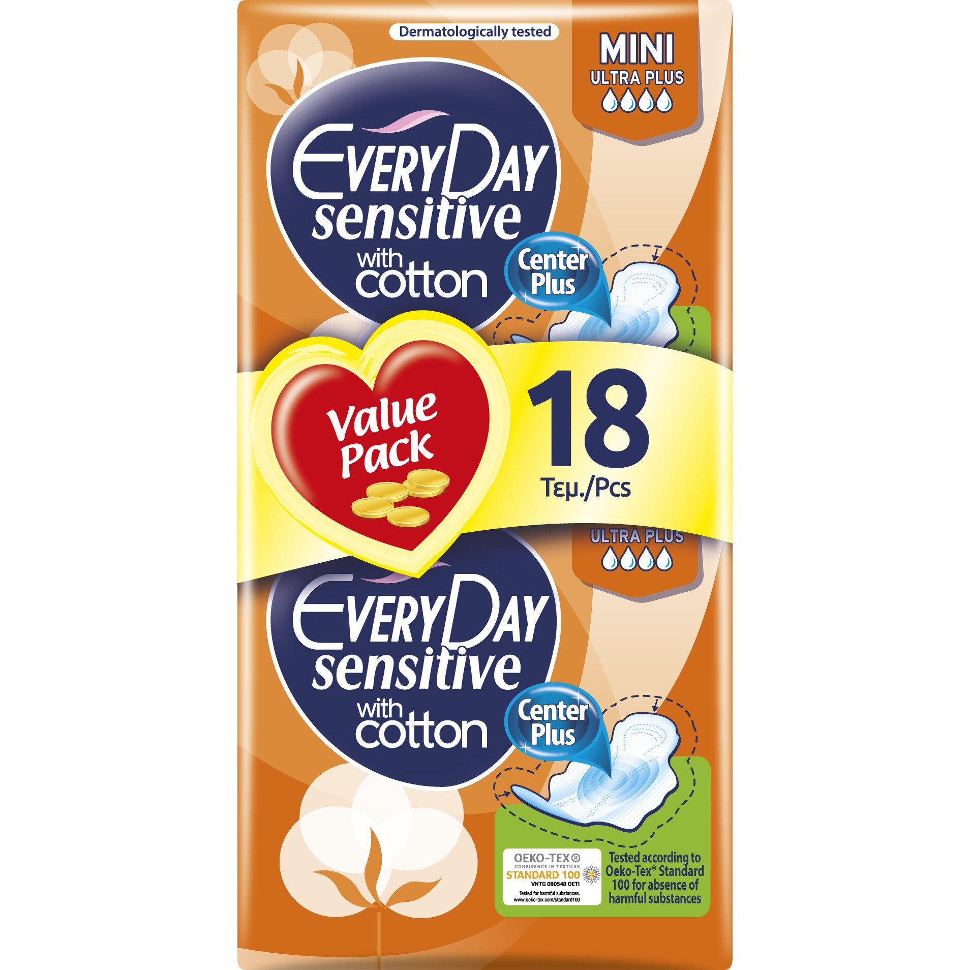 Absorbante Everyday Sensitive Mini, 18 buc