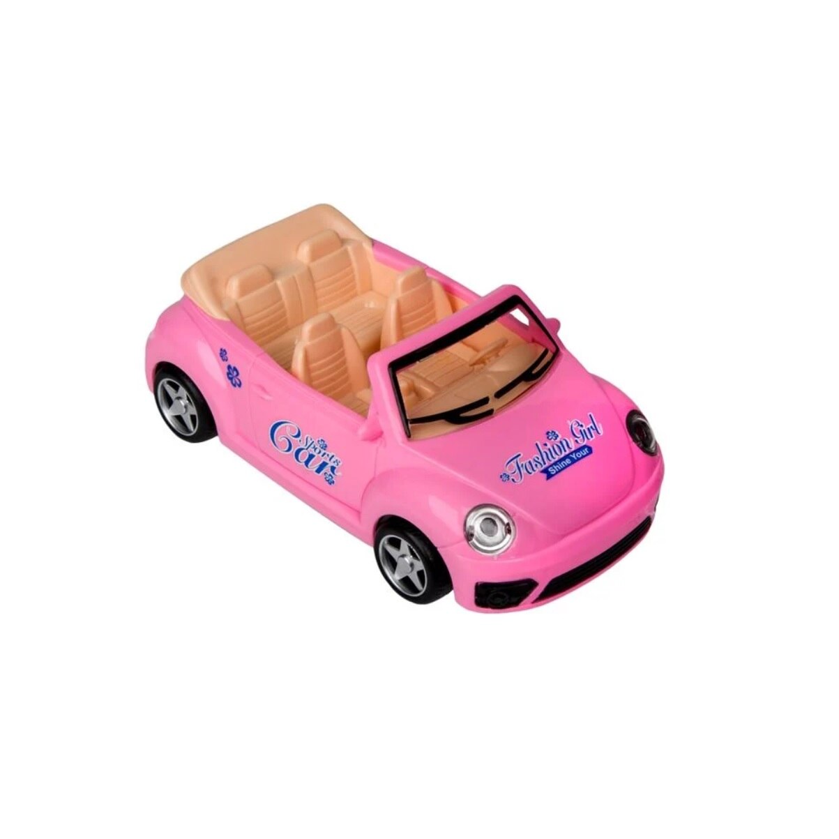 Masinuta roz cu sunet si lumini, 17x9x6,5 cm