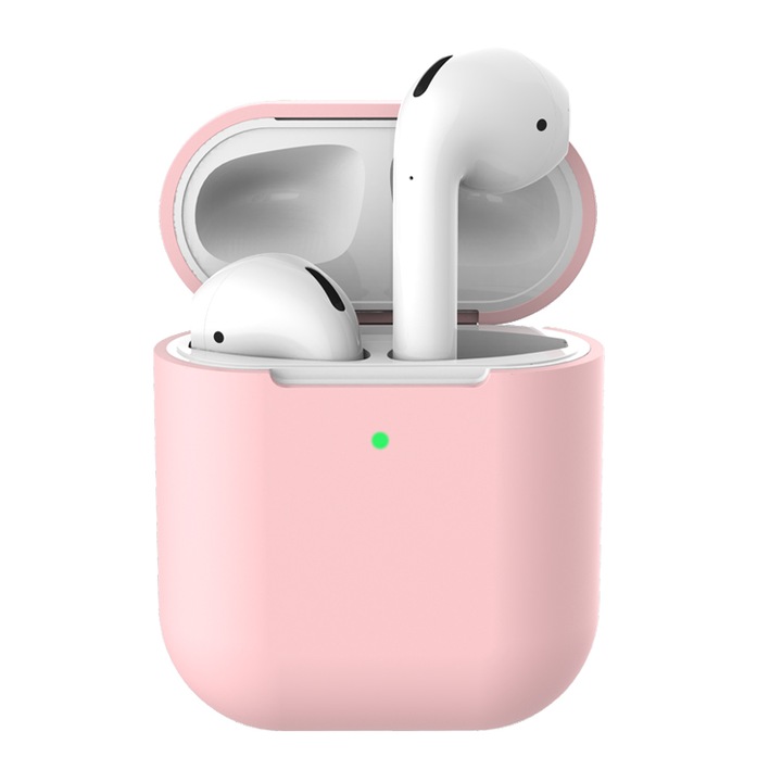 Vékony szilikon tok AirPods készülékhez Pink