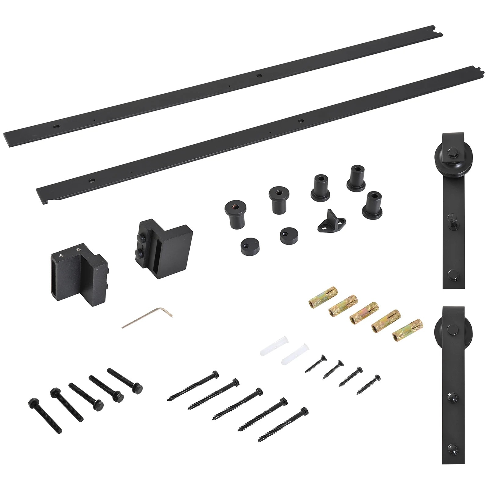 Kit Sina Homcom pentru Usi Glisante Negru, 200x4x0.6cm