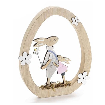 Decoratiune Iepurasi Paste Boy din lemn 17 cm x 2 cm x 20 h Decoratiune Iepurasi Paste Boy din lemn 17 cm x 2 cm x 20 h