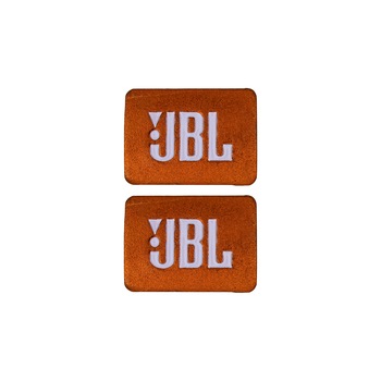 Set 2 Stickere Embleme Boxe Auto JBL, Aluminiu, Portocaliu Set 2 Stickere Embleme Boxe Auto JBL, Aluminiu, Portocaliu